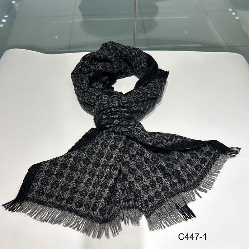 G·TENNA NX-C447 Unisex Cashmere Scarf with Coin Motif