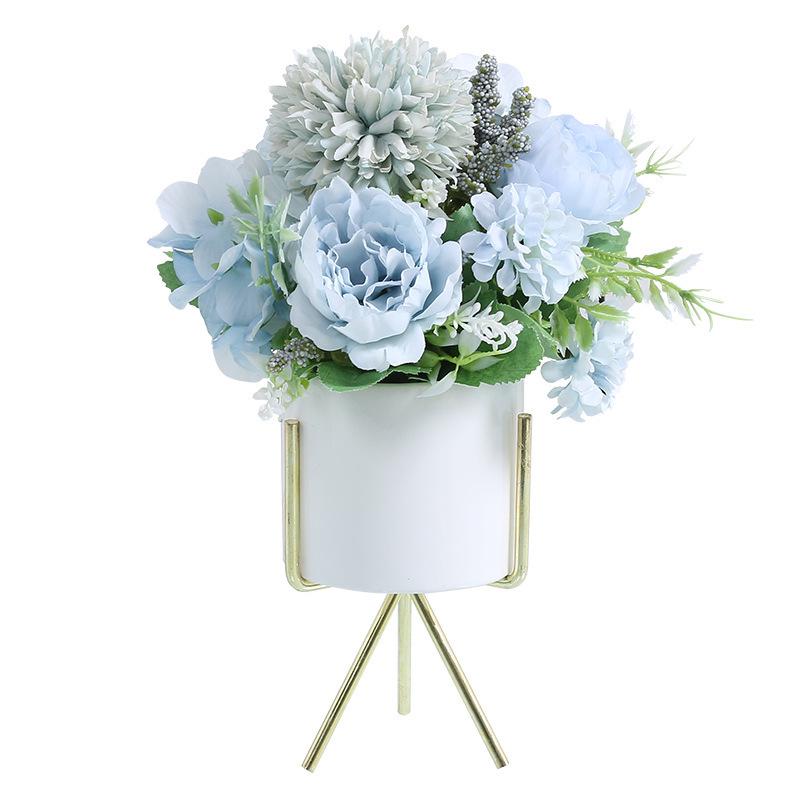 Rose Peony Bouquet: 7-Piece Artificial Floral Arrangement for Weddings & Home Decor
