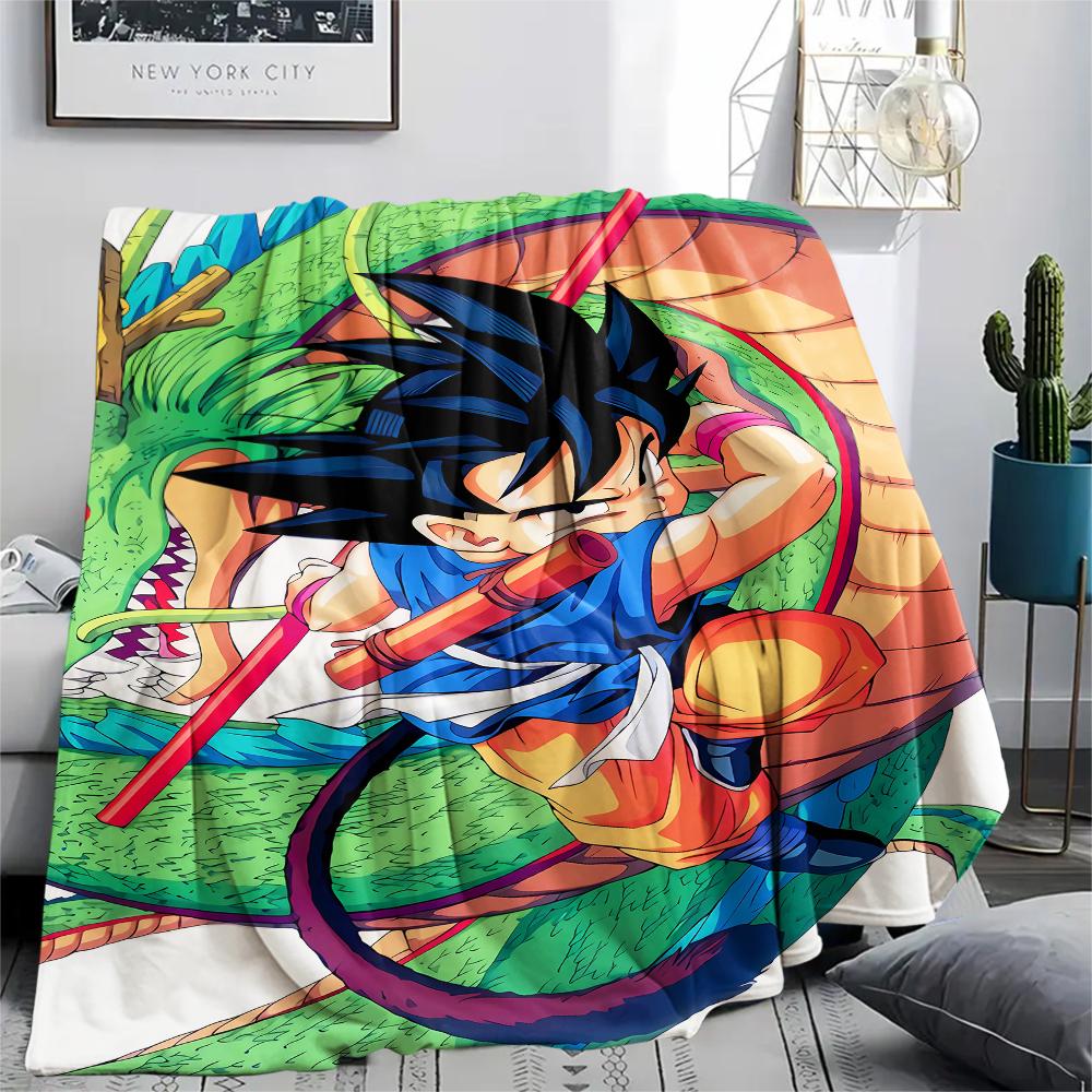 Dragon Ball character Print Flannel Blanket High quality Comfortable for All Seasons Home Decor Warmth and Comfort Perfect for Christmas Gifts