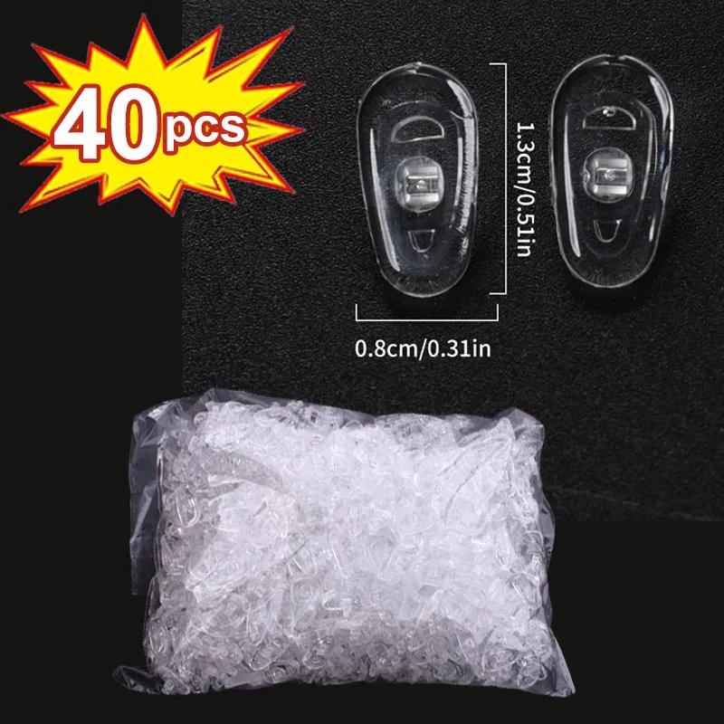 10/100PCS Air Chamber Clear Oval Eyeglass Nose Bracket Silicone Nose Pads Eyewear Anti-drop Sunglasses Glasses Accessories