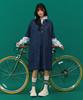 Chase Cult Women'S Denim Shirt Collar Dress - Navy