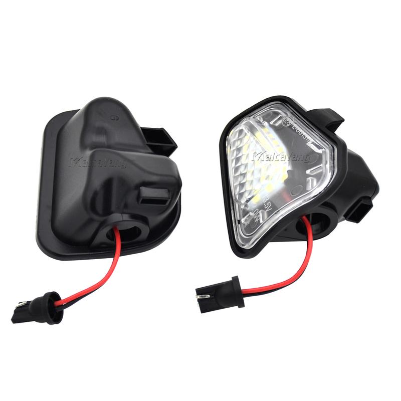 2PCS For VW Passat B7 CC Scirocco Jetta EOS LED Side Rearview Mirror Floor Ground Lamp Puddle Welcome Light