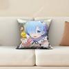 Rem Re Zero Pillow Cover Cushion Case Sofa Couch Modern Apartment Decor Family Furnishing