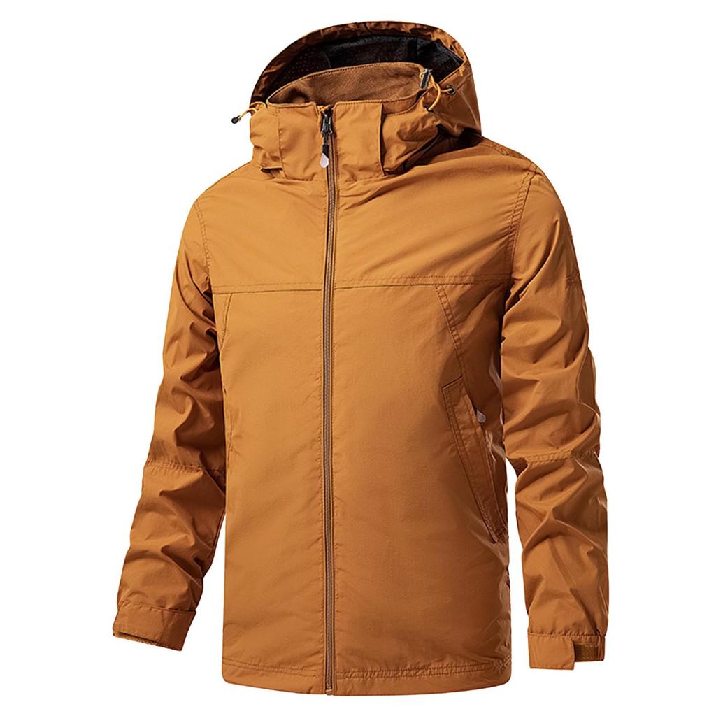 Men's Thin Zipper-style Waterproof And Windproof Outdoor Windbreaker, Outdoor Casual Windbreaker Jacket