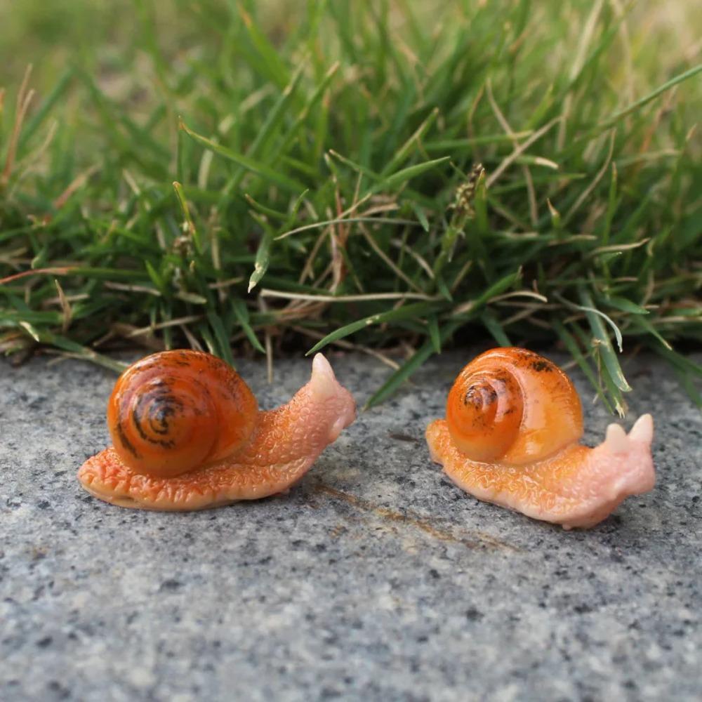 Mikrolandschaftssimulation Kleine Schnecke Kleines Ornament Niedliches Tier Harzhandwerk Gartendekoration Heimdekoration Dekoration Handwerk