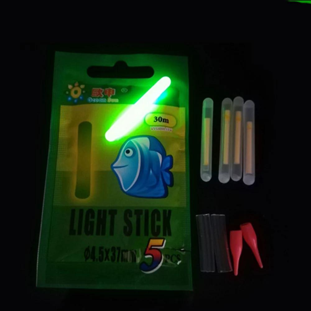 250 peças 50 sacos Bastões Químicos Luminosos Glow Light Stick Boias para Pesca Noturna Luzes Escuras na Cor Verde Acessórios para Equipamento de Pesca 260319