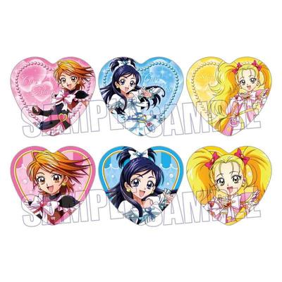 Bell House Futari Wa Pretty Cure Max Heart Trading Heart Can Badge Action Ver. 1 Box Approx. W57 X H52.5mm Tin