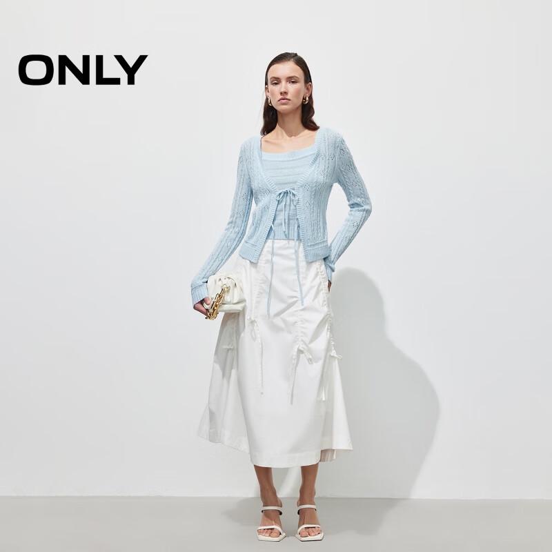 ONLY Women's V-Neck Tie-Front Knit Cardigan