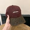 Retro leopard print baseball cap female versatile fashionable hot girl shows her face small color matching cap male trendy cool