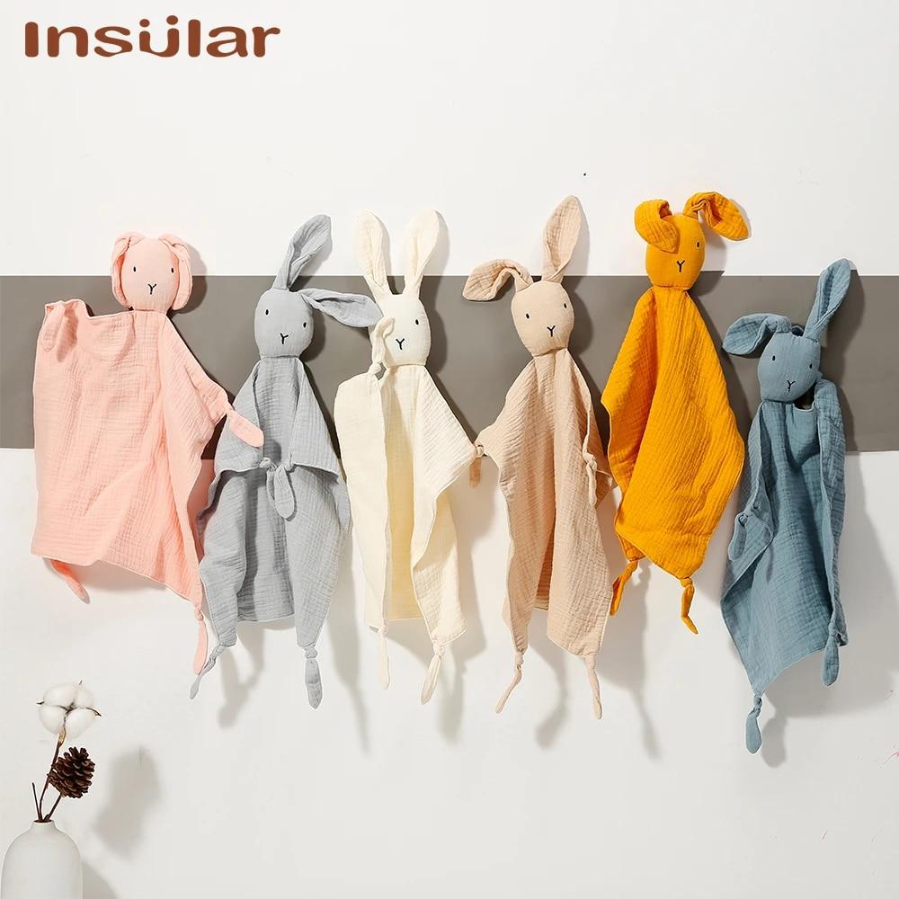 Market-2 Unisex Kids Muslin Baby Comfort Towel Cotton Comforter Blanket Soft Newborn Sleeping Dolls Kids Fashion Sleep Toy Soothe Appease Towel Bibs