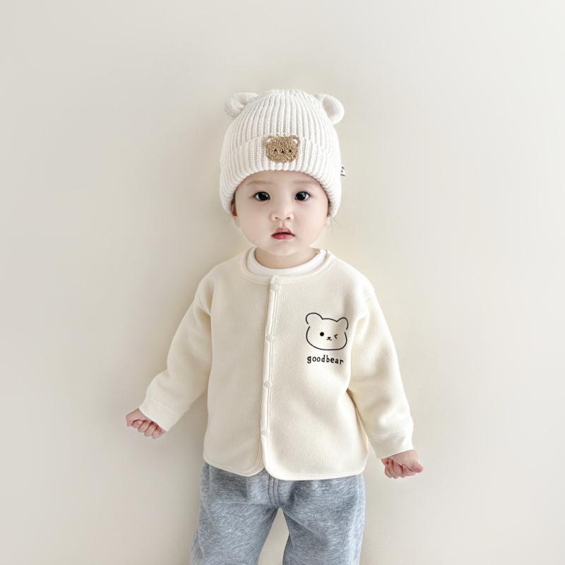 Baby Herbst/Winter Korallenfleece Jacke - Warmer, Verdickter Cardigan für Säuglinge & Kleinkinder, Jungen & Mädchen.