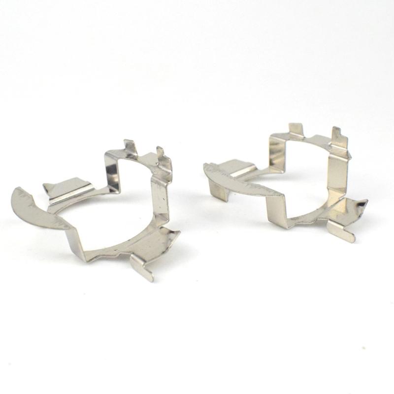 Automotive H7 Headlight Holder Clips Metal Construction For LED Bulb Stability During Vehicle Motion