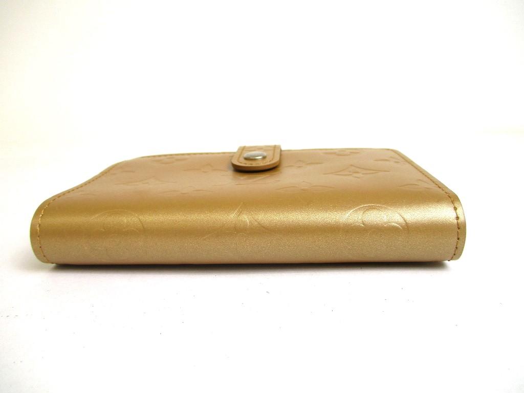 Authentic LOUIS VUITTON Monogram Mat Brown Leather Bifold Wallet Viennois #a262  Refurbished