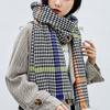 [Dotoro] Greta Check Muffler (Black Blue)