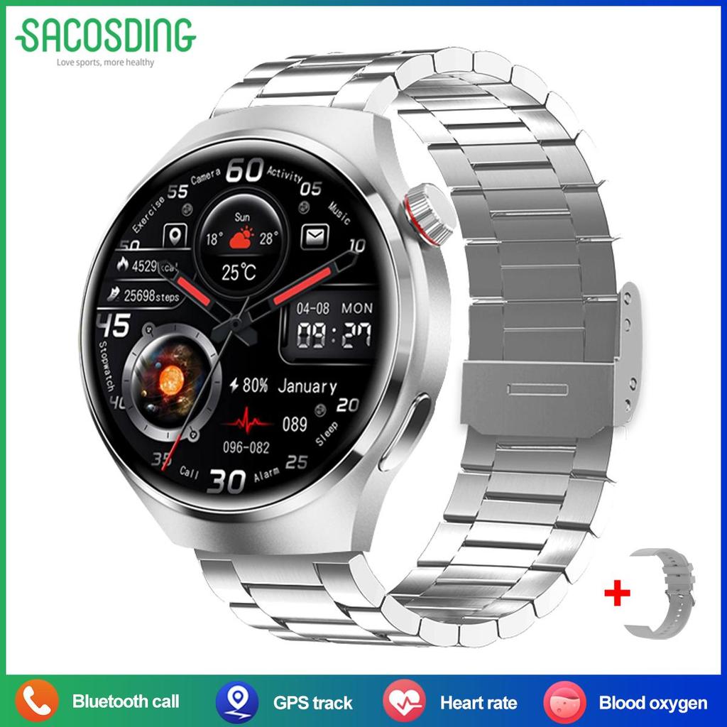 2025 For Android GT4 Pro GPS Track Smart Watch Men 360*360 AMOLED Screen Heart Rate Bluetooth Call IP67 Waterproof Man Smartwatch