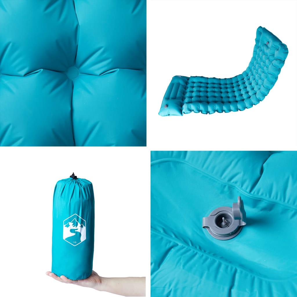 Self Inflating Sleeping Mat with Pillow Blue