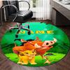 Customizable L-Lion King1 Round Non-Slip Carpet - Ideal for Garden, Picnic, Office, Perfect for Decoration, Suitable For All Seasons
