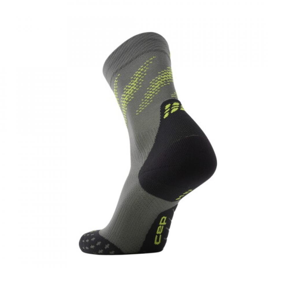 Cep Men S Core Run Ultralight compreSSion SockS Mid Cut Dark Grey Lime Wp8c1q