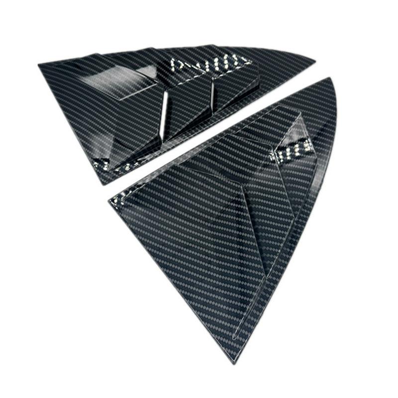 Glänzende schwarze Karbonfaser-Dreiecks-Lüftungsgitter für das Heck des Tesla Model 3