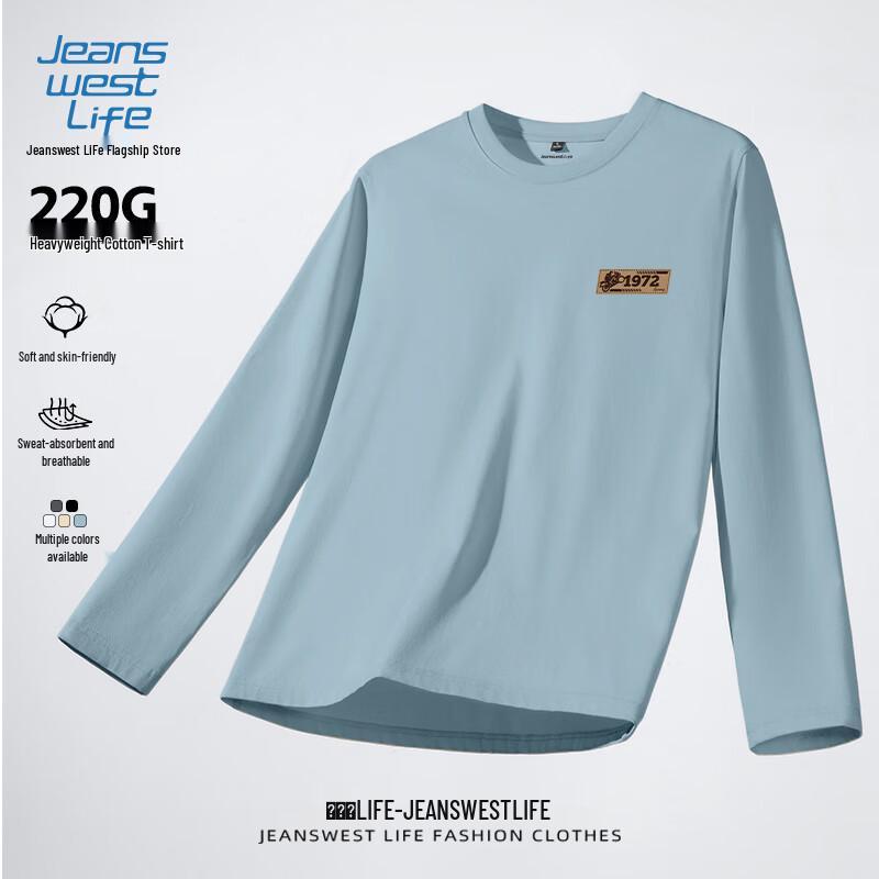 JEANSWEST LIFE Men s Heavyweight Long Sleeve T-Shirt 5XL