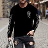 T-shirt à manches longues style streetwear pour homme avec imprimés Dragon & Manches Graphiques