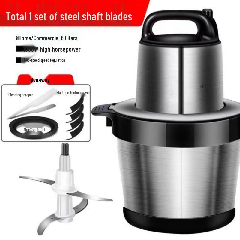 

2025 Dual Fan Copper Motor 6L/10L High-Power Meat Grinder: Commercial & Household Use.