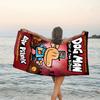 1pc DogMan2 Beach Towel, Beach and Seaside Swimming Pool Equipment, Fashion Pattern, Rectangular, Travel Essentials