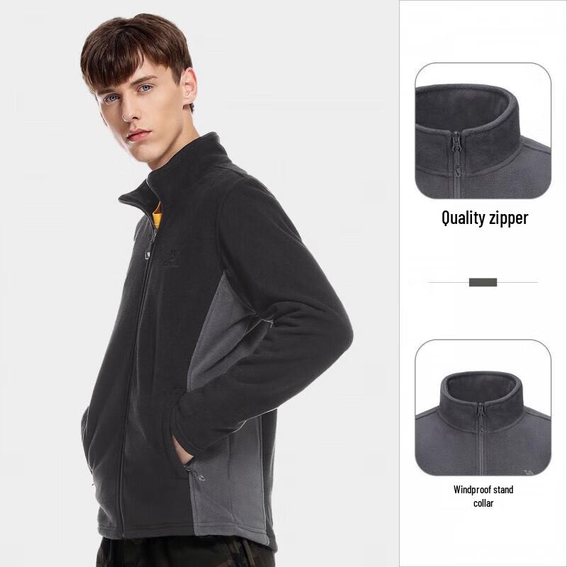 Camel Men's Full-Zip Fleece Jacket
