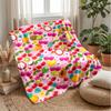 Fruit Salad Party Theme Blanket Lightweight Warm Flannel Blanket Decorative Throw Blanket for Home Decoration