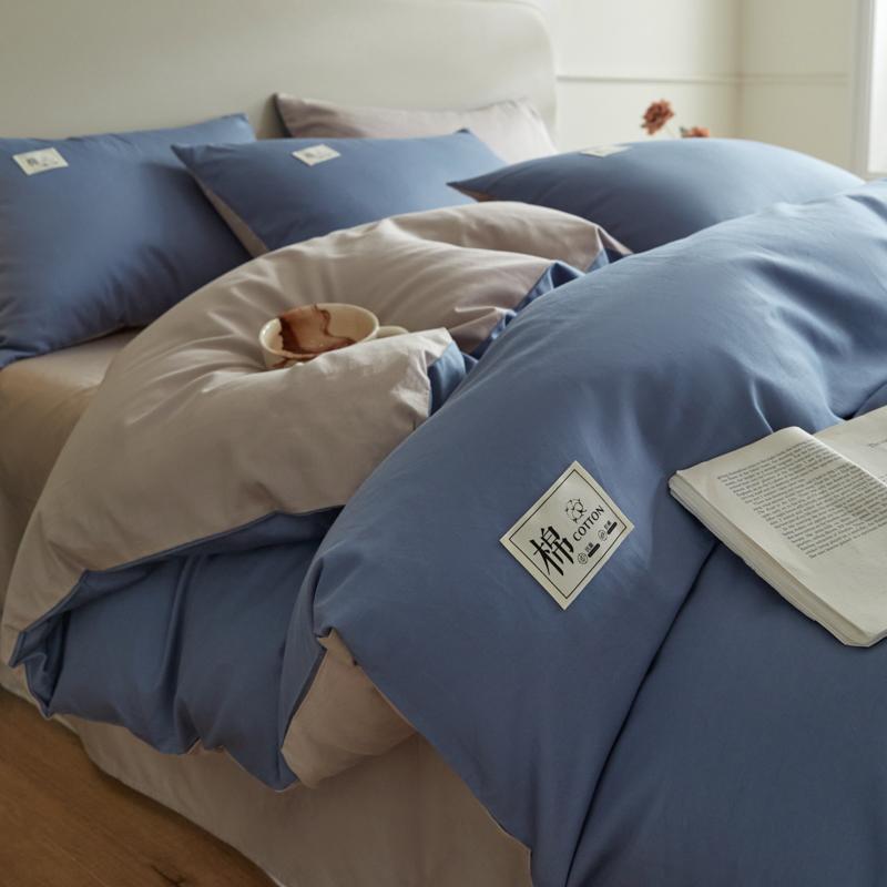 3 Pieces Solid Color Duvet Cover Set Super Soft Comfortable Chic Lightweight Comforter Cover Cotton Bedding Set with Pillowcases