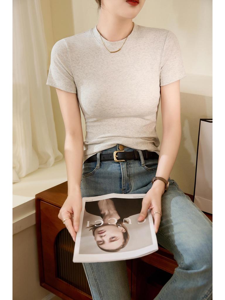 2026 Premium Women's Slim-Fit Short-Sleeve Cotton T-Shirt