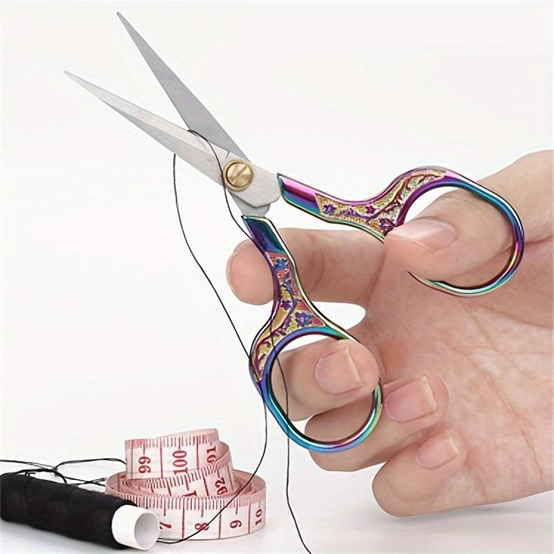 Vintage style stainless steel sewing scissors Precision sharp blades for fabric, thread, embroidery and cutting, metalworking, plum scissors.