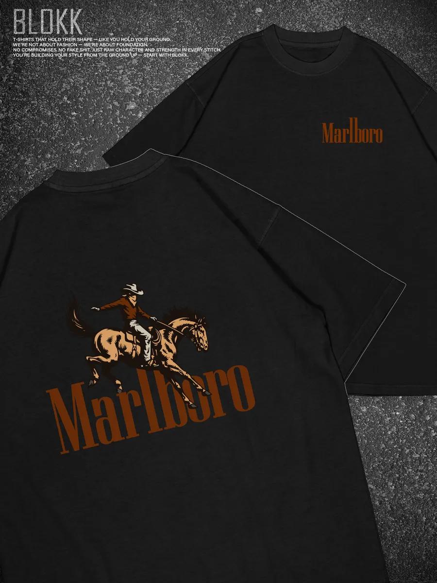 Black cotton t-shirt with Tolstoy print L