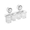 Wall-Mounted Toothpastes Storage Box Transparent Shower Organizer Cosmetics Storage Box  for Home