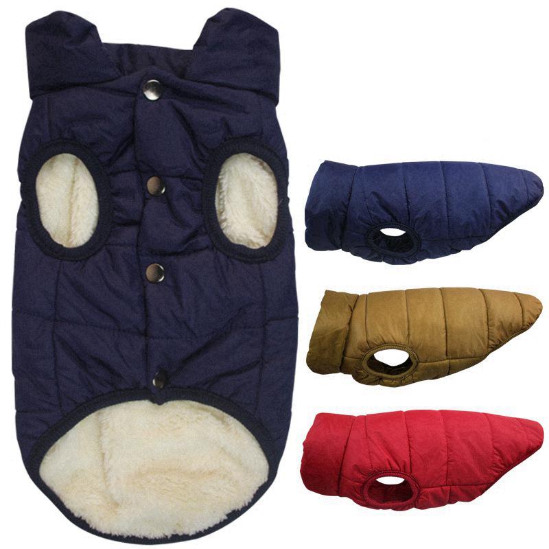 Pet Dog Cotton Jacket for Small & Medium Dogs - Retrievers & Teddies