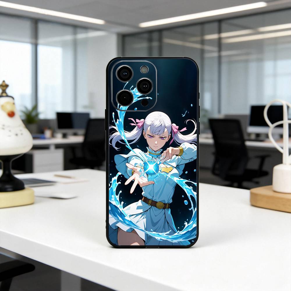 B-Black C-Clover N-Noelle S-Silva Phone Case For iPhone 17, 16,15,14,13,12,11 Plus,Pro Max, Others Soft Black Cover
