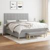 3137165 vidaXL Divan Bed with Mattress Light Grey 160x200cm Fabric