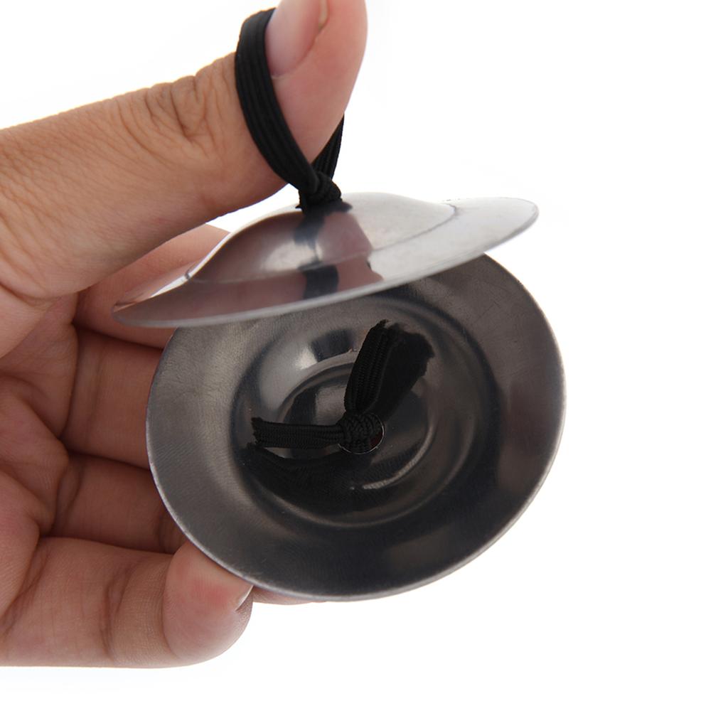 2 Stück Fingerbecken für Bauchtanz, silberne Fingerbecken, Bauchtanzbecken, Rhythmus-Beats