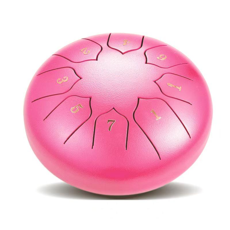 6-Inch 8-Note Steel Tongue Drum - Hand-Played Colorful Instrument for Adults & Children