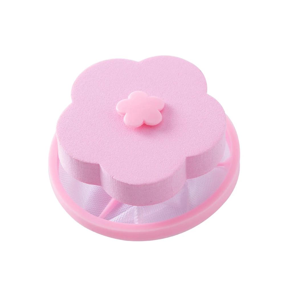 

Многоразовые чистящие шарики, сетчатый мешок для сбора грязи, стиральная машина, фильтр для волос, плавающий ловец шерсти домашних животных розовый