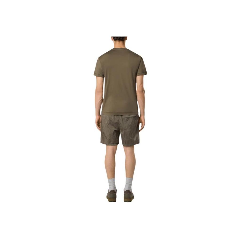 Stone Island Logo Slim Fit Crew Neck Short Sleeve T-Shirt Men Tops Military-Green K2S152100027S0013-V0054