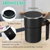 Rechargeable Self Stirring Coffee Cup With Temperature Display USB Charging, Sealed Travel Suitable For Milk, Chocolate, Mocha