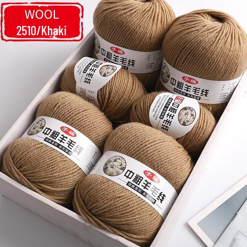 Medium-Thick Fuzzy Wool Yarn Balls for Handmade DIY Crochet & Knitting: Ideal for Scarves & Sweaters