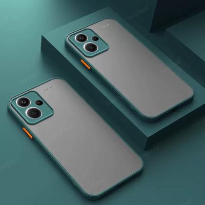 Redmi Note 13 Pro Plus Kılıf Kapak Xiaomi Redmi Note 13 Pro Plus Capas Şeffaf Yarı Saydam Mat Fundas Redmi Note 13 Pro Plus