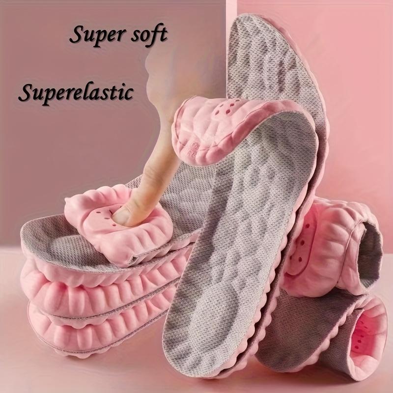 2 Pairs of High Elastic Shock-absorbing Sports Insoles Ultra-soft, Flexible, No Standing for A Long Time, Anti-sweat and Breathable, No Smelly Feet