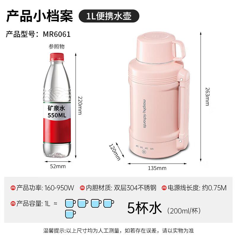 Morphy Richards 1L Portable Electric Travel Kettle