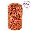 152636 vidaXL Boat Rope Orange 2 Mm 50 M Polypropylene