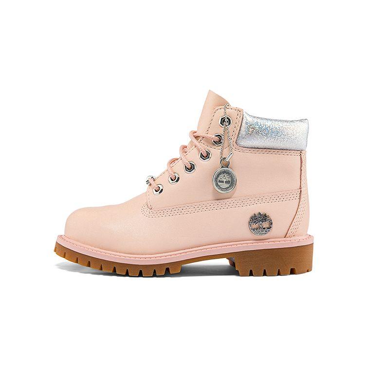 

Timberland Прочные детские ботинки средней длины Детские ботинки розовые A2KTQ 34