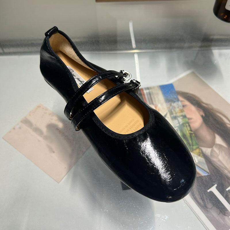 Fashion Footwear Round Toe Ladies Mary Janes Flats Shoes Soft Female Buckle Strap Fashion Shallow Women Flats With Shoes  lady