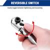 Heavy Dutys 1/4in Ratcheting Wrench With 7Position Adjustable Head And NonSlip Grip For DIY Projects 180Degree Direction